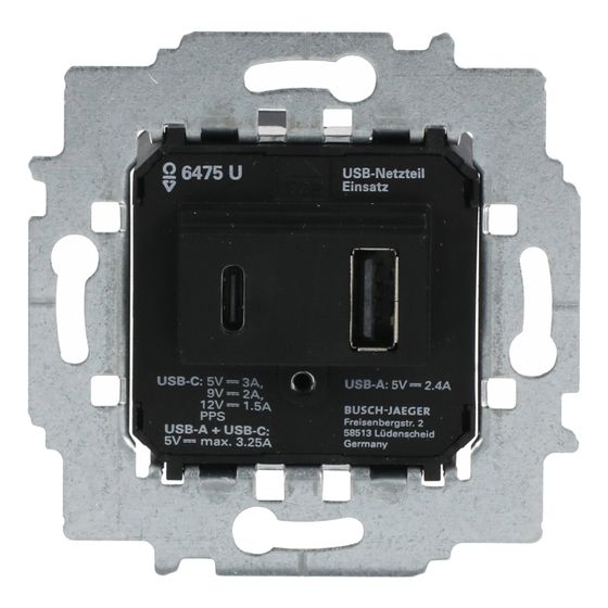 Busch Jäger Netzteil-Einsatz USB A+C 6475 U