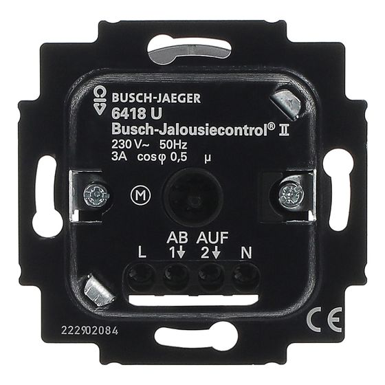 Busch Jäger UP Jalousie-Basis-Einsatz 6418U für 6430 6456 6457 geeignet für Rollladen- und Jalousieantriebe