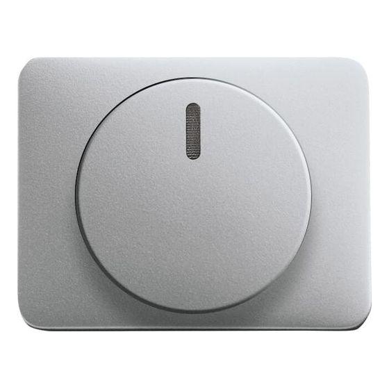 Busch Jäger alpha exclusive Dimmer 6540-266 Abdeckung titan Zentralscheibe für Dimmer Drehknopf mit Glimmlampe titan