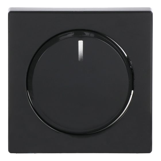 Busch Jäger Solo Abdeckung Drehdimmer 6540-81-102 Carat Solo anthrazit mit Befestigungs-Mutter und Glimmlampe