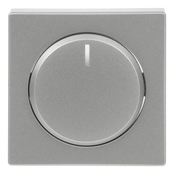 Busch Jäger future linear Dimmer 6540-83-102 Abdeckung alusilber mit Befestigungs-Mutter und Glimmlampe