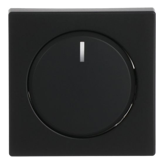 Busch Jäger Zentralscheibe für 6540-885-102 Drehdimmer schwarz matt mit Befestigungs-Mutter und Glimmlampe