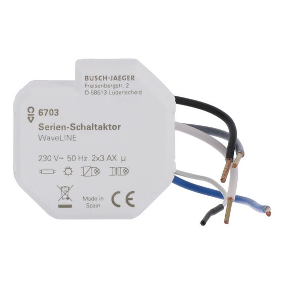 Busch Jäger Serien Schaltaktor 2-fach 6703 Funkcontrol 3-Leiter