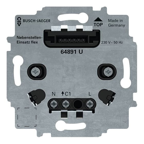 Busch Jäger Nebenstellen-Einsatz flex 64891 U 230V 3-Leiter-Anschlusstechnik