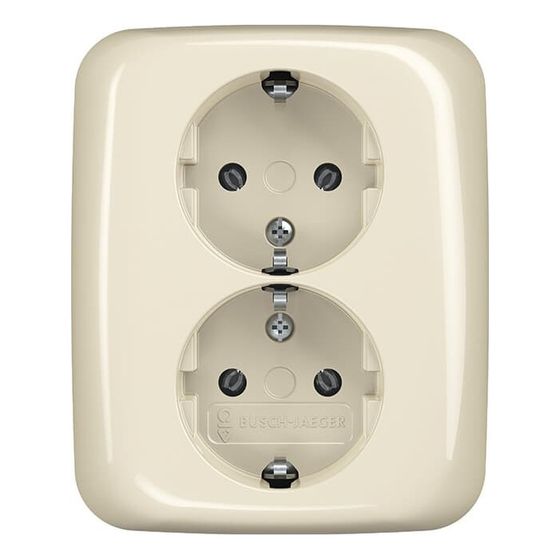 Busch Jäger Doppelsteckdose SCHUKO 202 EUJ-212 RAL1013