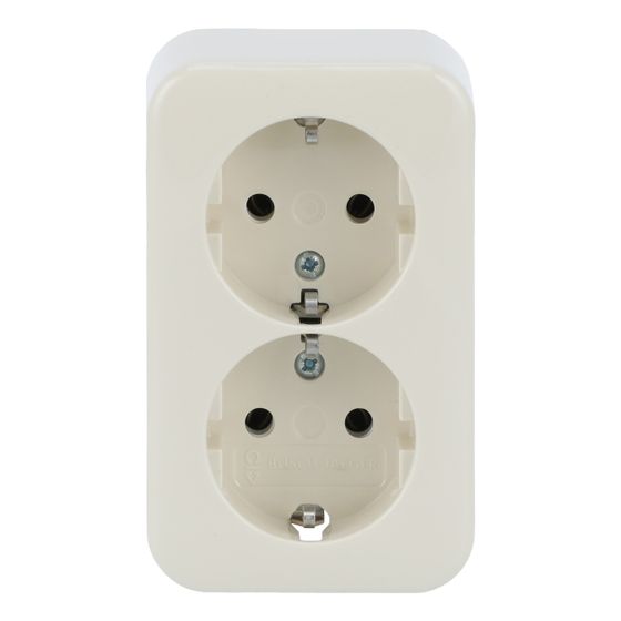 Busch Jäger Duro 2000 AP Schuko 202 EAP/11 2fach Doppelsteckdose 16 A weiß
