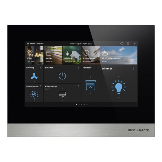 Busch Jäger IP touch 7 LAN/WLAN H8236-4B-03 Zentrales Bedienpanel für Busch-Welcome IP und Busch-free@home oder KNX