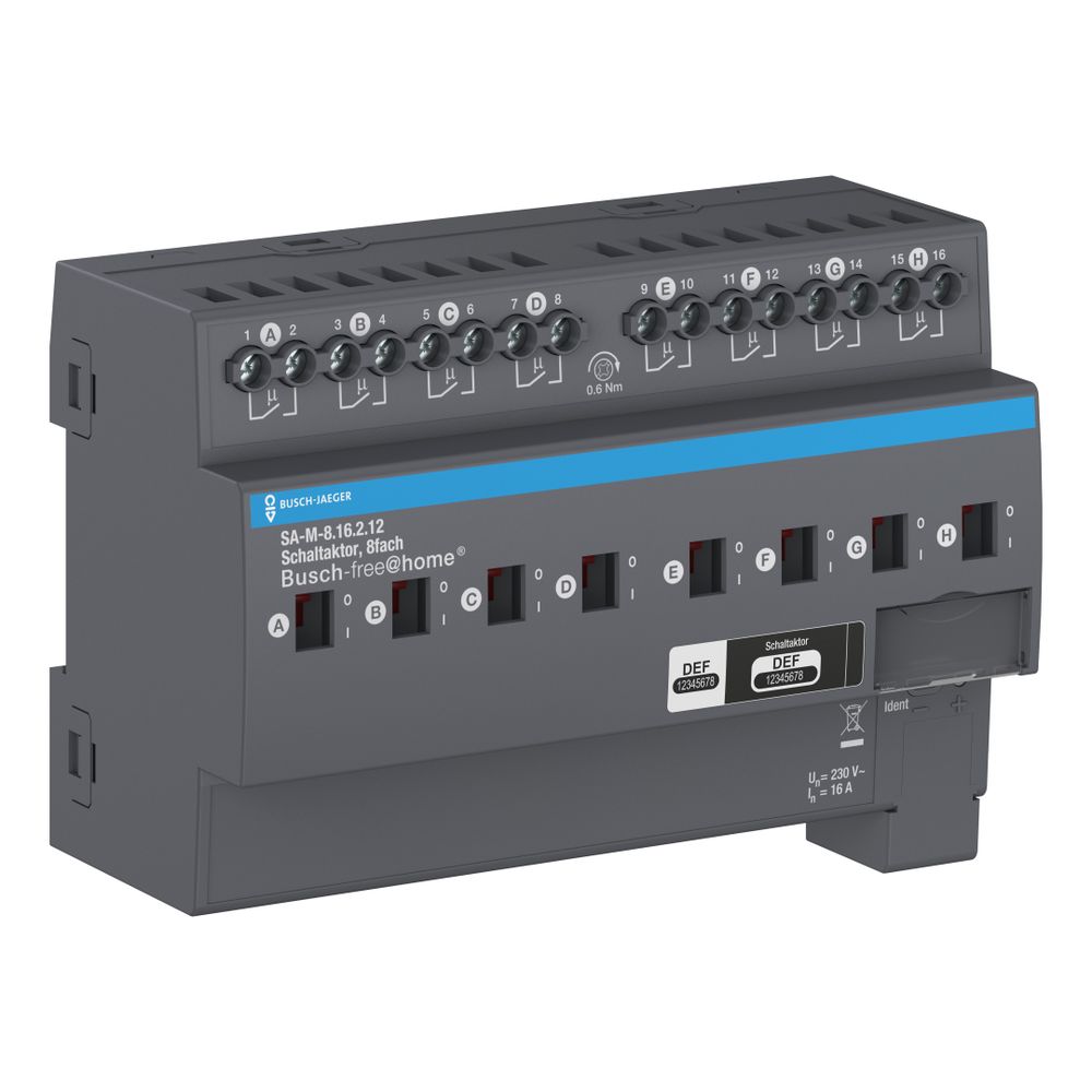 Busch Jäger Schaltaktor 8fach 16 A SA-M-8.16.2.12 REG... BJ-2CDG510026R0021 4053546111262 (Abb. 3)