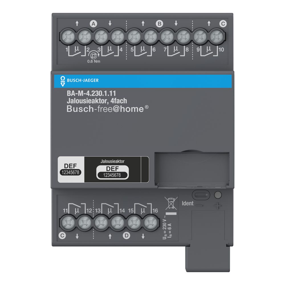Busch Jäger Jalousieaktor 4fach BA-M-4.230.1.11 230V REG... BJ-2CDG510028R0021 4053546111286 (Abb. 2)