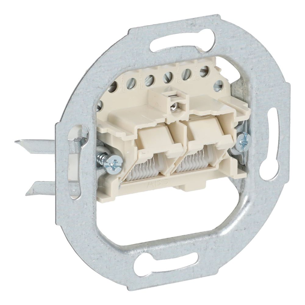 Busch Jäger UP Anschlussdose UAE 0214 Schrägauslass 2x8(8)polig RJ 11/12 RJ 45 ISDN... BJ-2CKA000230A0235 4011395796405 (Abb. 3)