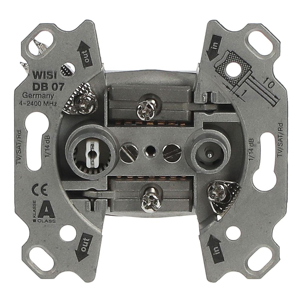 Busch Jäger UP Antennen-Durchgangsdose 0231-101 2 Anschlüsse DVB-T Breitbandkabel-A... BJ-2CKA000230A0268 4011395809105 (Abb. 1)