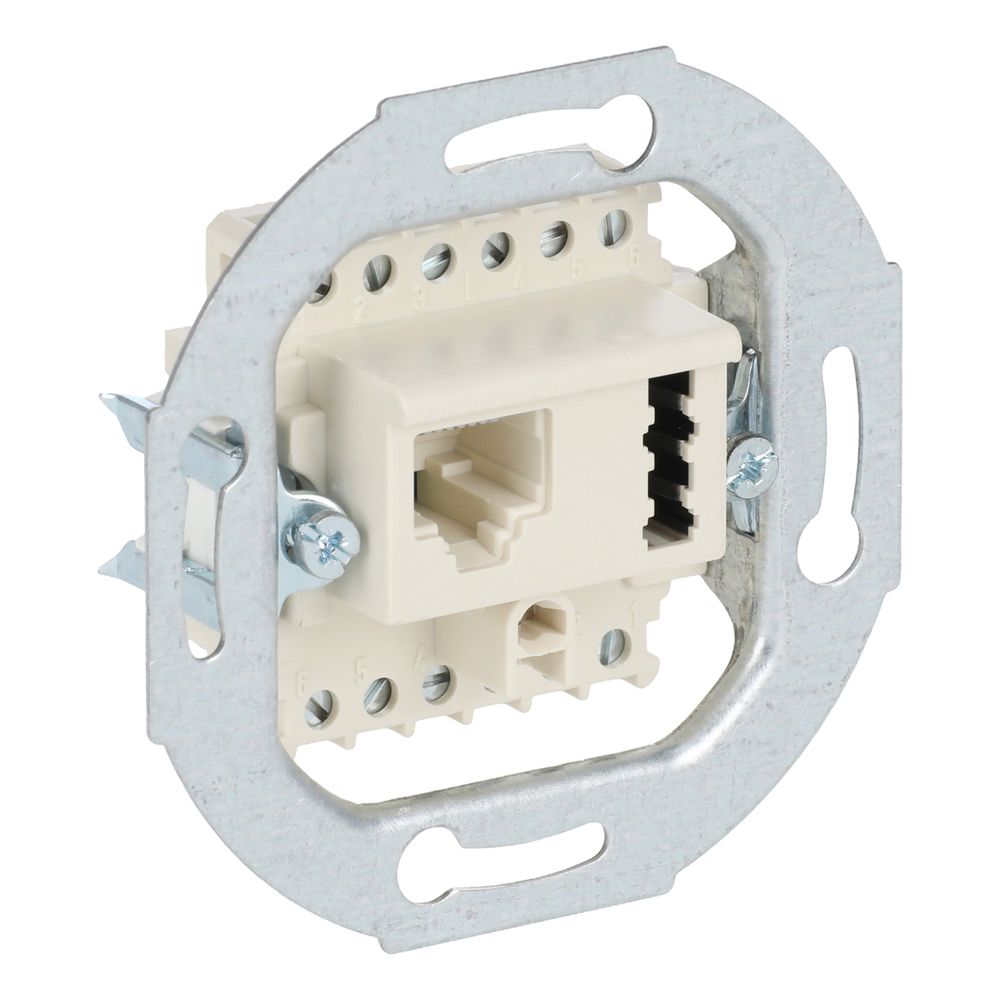Busch Jäger UP Anschlussdose UAE UAE8(6)/TAE6F+N 2x6-polig mit geradem Auslass... BJ-2CKA000230A0381 4011395048436 (Abb. 3)