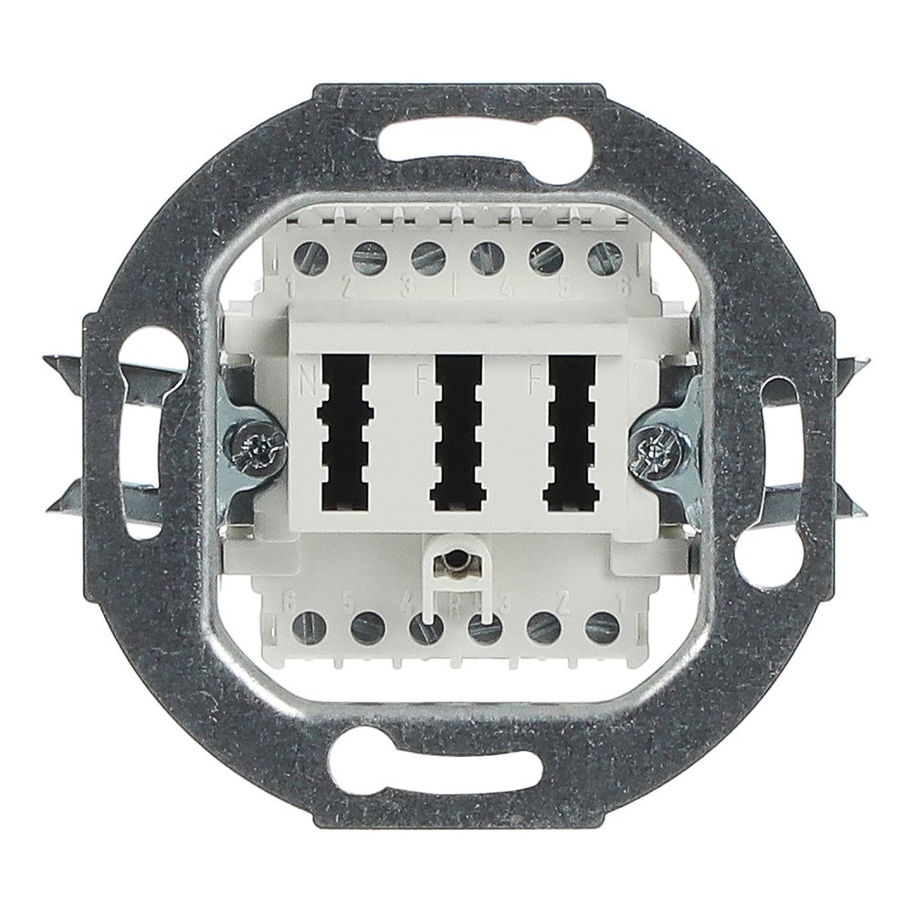Busch Jäger TAE-Anschlussdose 0242/04 2x6/6 NFF alpinweiß für 2 Telefone und 1 Date... BJ-2CKA000230A0389 4011395090558 (Abb. 1)