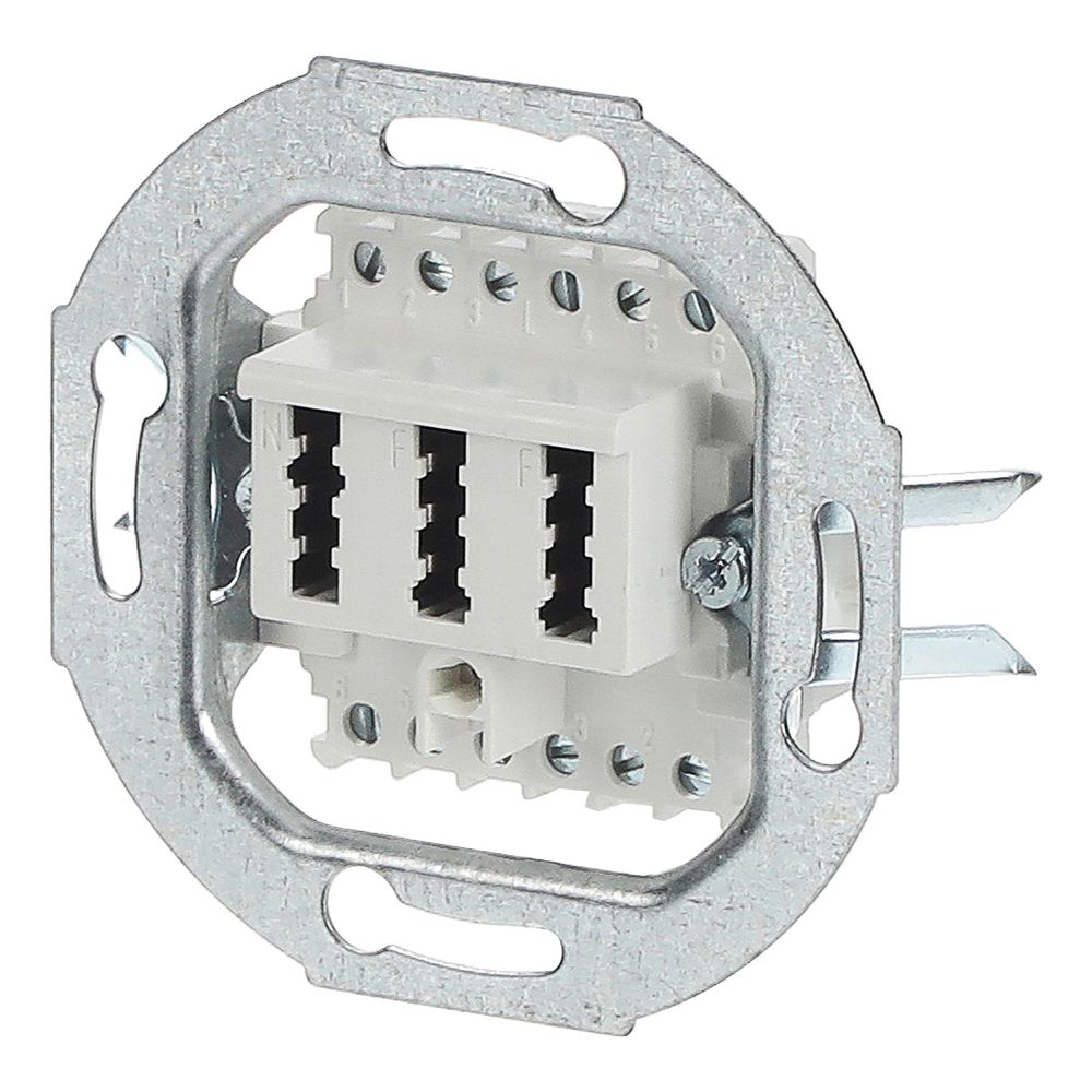 Busch Jäger TAE-Anschlussdose 0242/04 2x6/6 NFF alpinweiß für 2 Telefone und 1 Date... BJ-2CKA000230A0389 4011395090558 (Abb. 2)