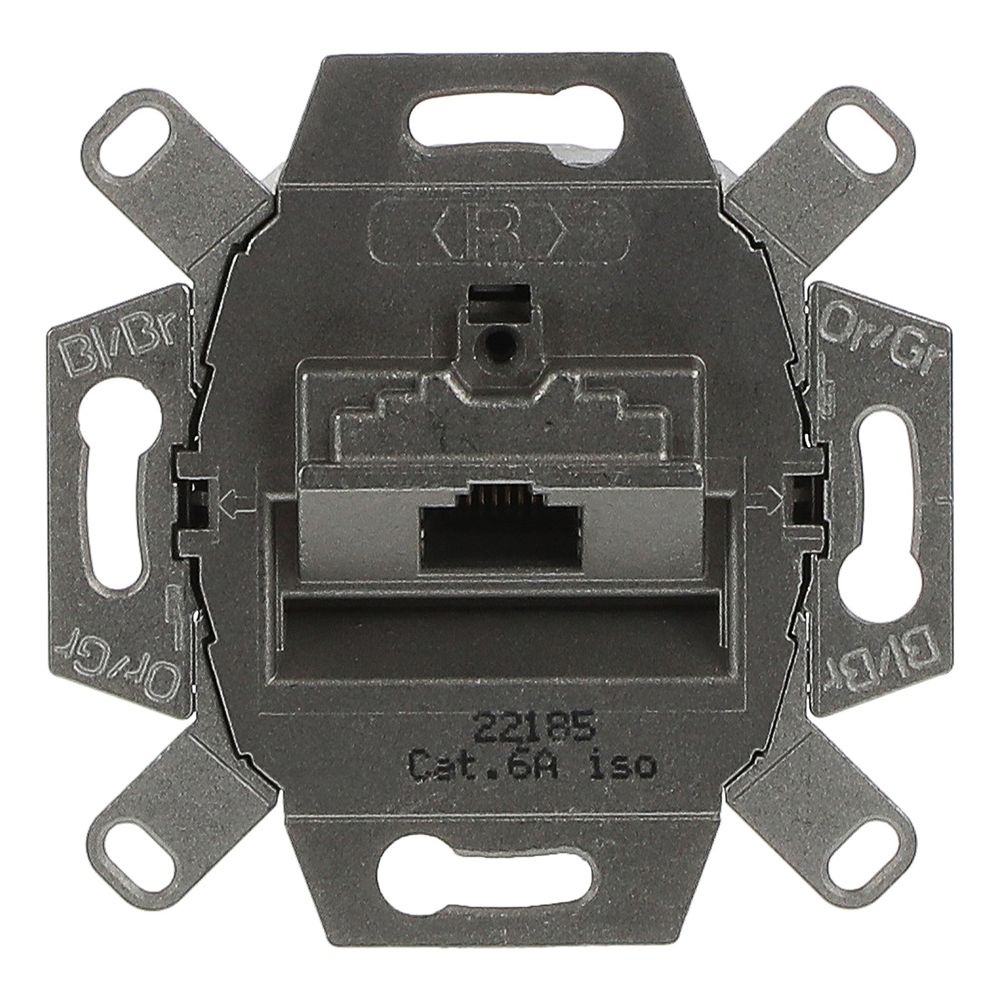 Busch Jäger UAE-Anschlussdosen Kat. 0218/11-101 1fach metall RJ45... BJ-2CKA000230A0409 4011395163856 (Abb. 1)