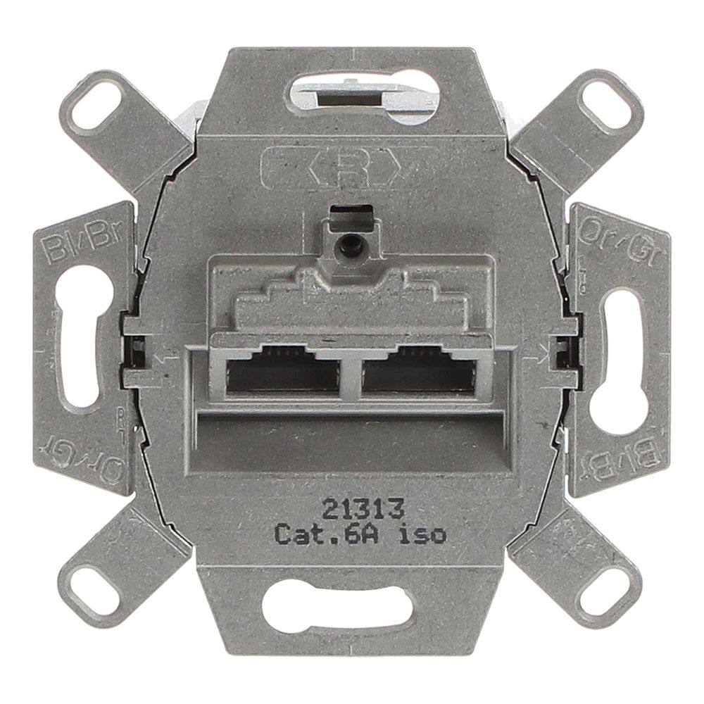 Busch Jäger UP Anschlussdose UAE 0218/12-101 RJ45 CAT6 LSA-Plus... BJ-2CKA000230A0411 4011395163870 (Abb. 1)