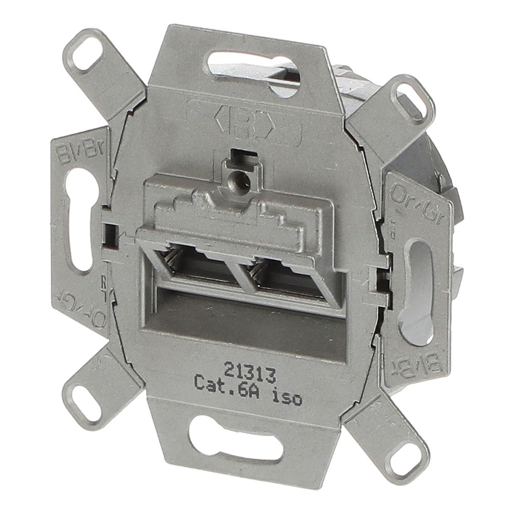 Busch Jäger UP Anschlussdose UAE 0218/12-101 RJ45 CAT6 LSA-Plus... BJ-2CKA000230A0411 4011395163870 (Abb. 2)