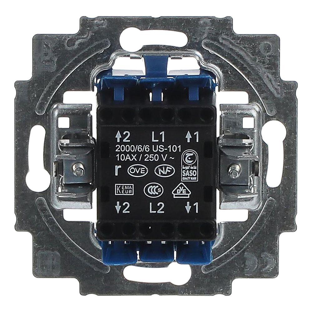 Busch Jäger Wippschalter-Einsatz 2000/6/6US-101 2x Wechsel 10A... BJ-2CKA001011A0927 4011395102510 (Abb. 4)