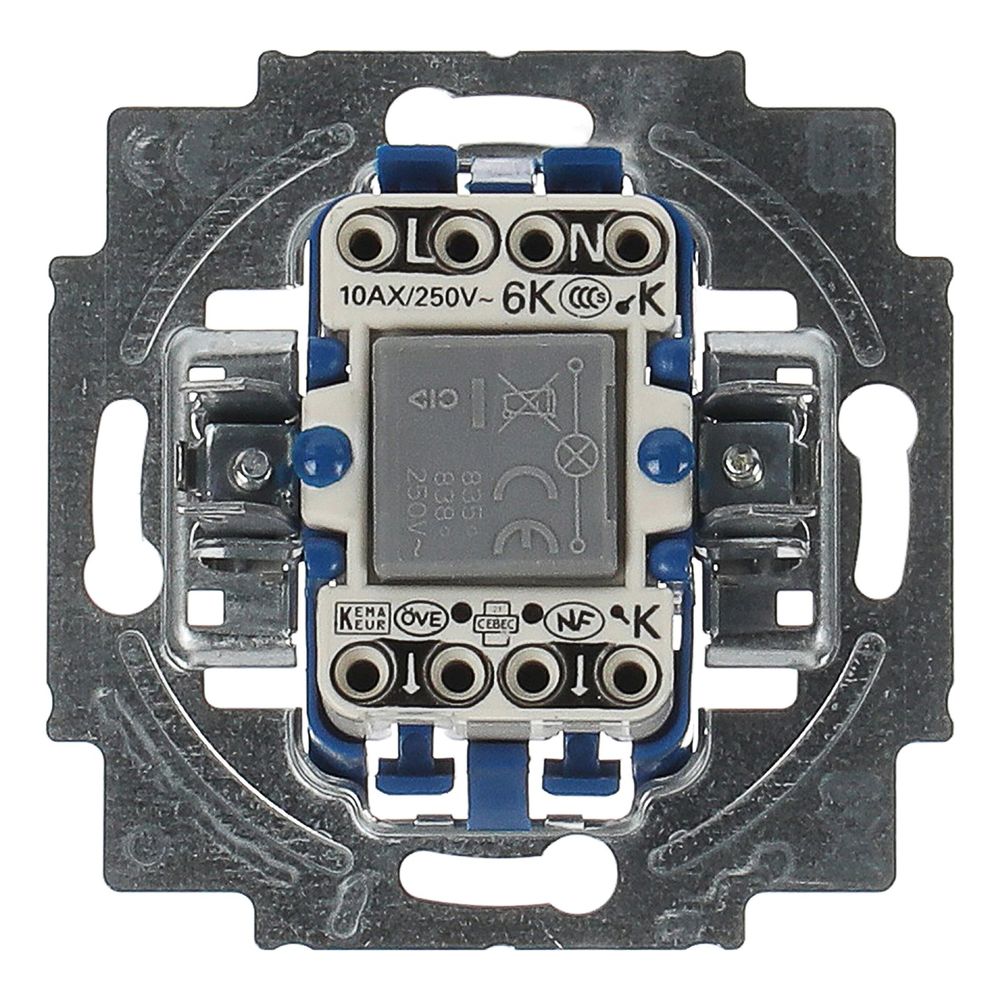 Busch Jäger Wipp-Kontrollschalter-Einsatz 2000/6 USK Aus Wechsel mit Glimmlampe 10 ... BJ-2CKA001022A0474 4011395010501 (Abb. 4)