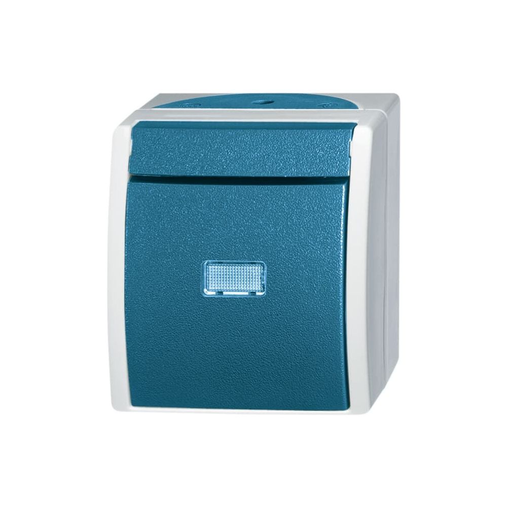 Busch Jäger APWG ocean Aus Wechsel 2601/6WGL-53 mit Beleuchtung grau blaugrün... BJ-2CKA001085A1613 4011395992661 (Abb. 1)