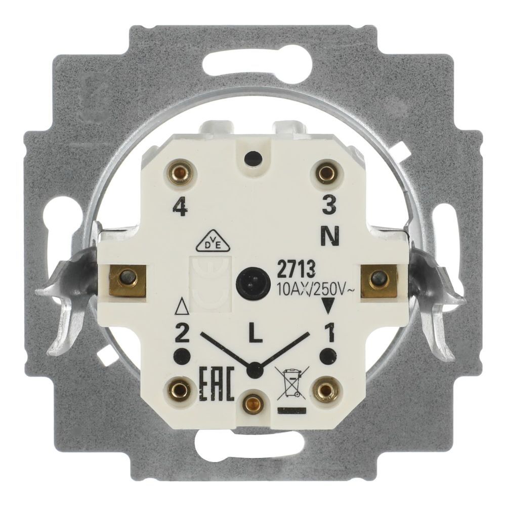 Busch Jäger UP Jalousie-Tast-Schalter 2713USL-101 1polig +N +E für Profil-Halbzylin... BJ-2CKA001101A0880 4011395861004 (Abb. 4)