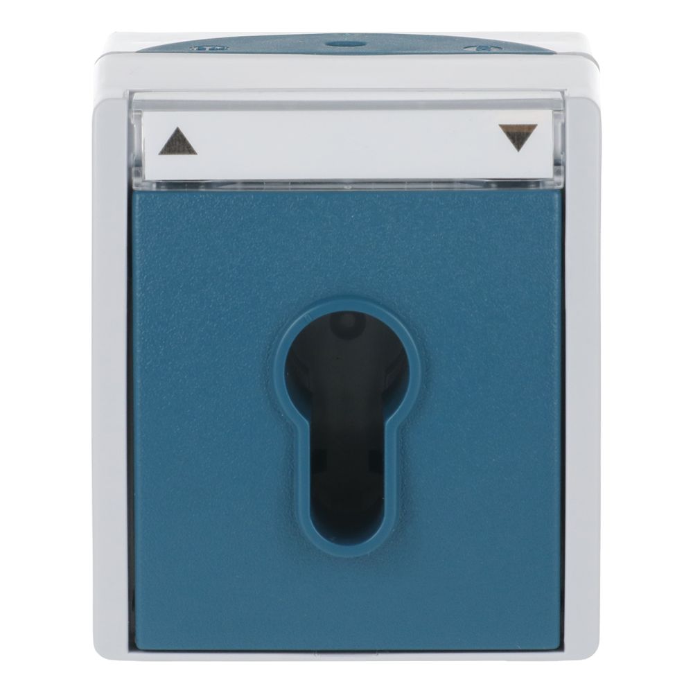 Busch Jäger Jalousie-Schlüsselschalter 2712SLW-53 2polig grau/blaugrün... BJ-2CKA001101A0916 4011395992685 (Abb. 1)