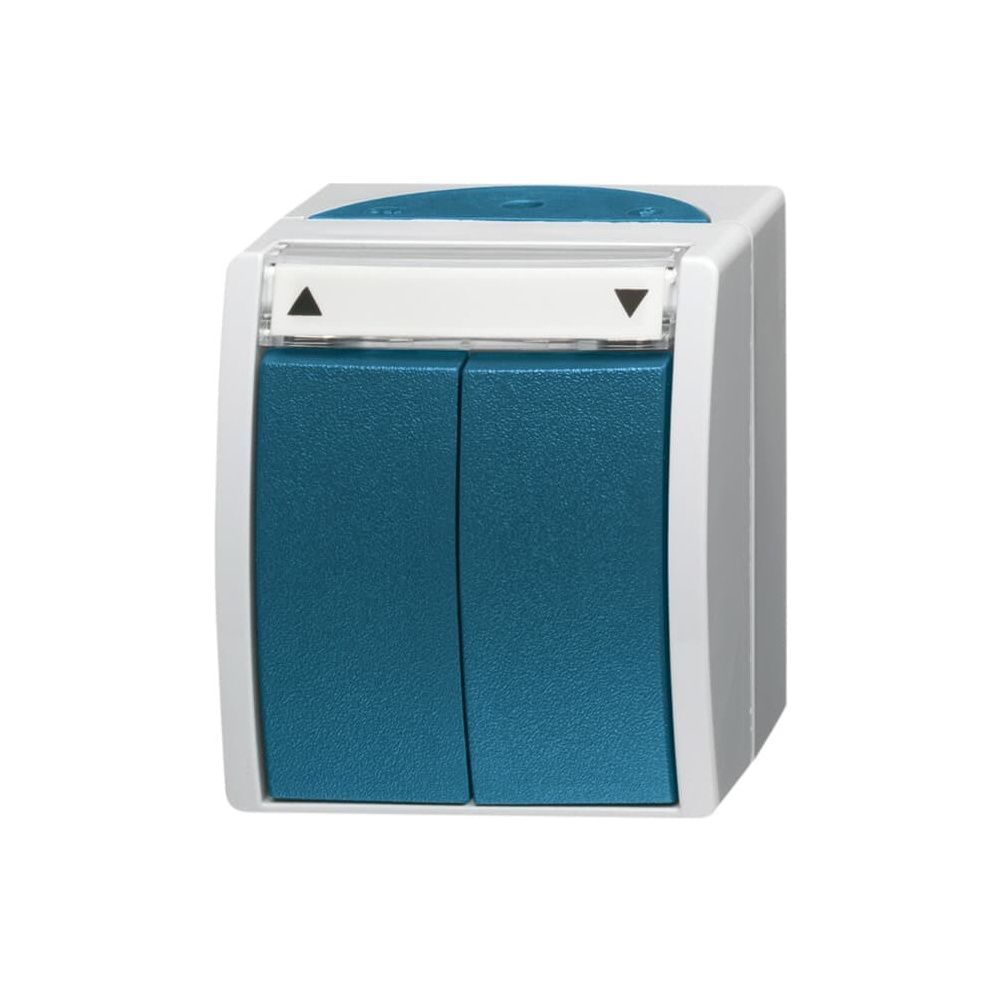 Busch Jäger Jalousietaster 2621/4W-53 1polig grau/blaugrün... BJ-2CKA001442A0469 4011395992746 (Abb. 1)