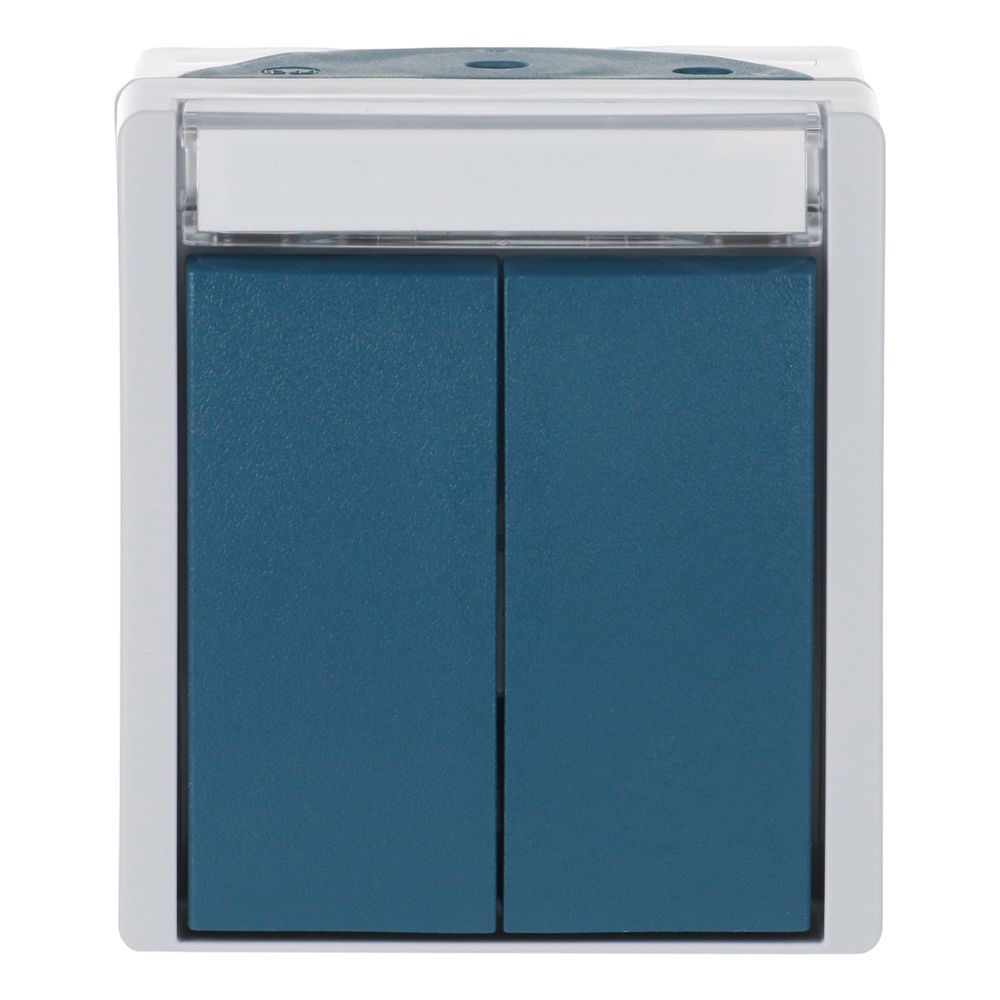 Busch Jäger APWG ocean Doppeltaster 2621WN-53-205-101 grau/blau 2x1-polig... BJ-2CKA001484A0374 4011395993507 (Abb. 1)