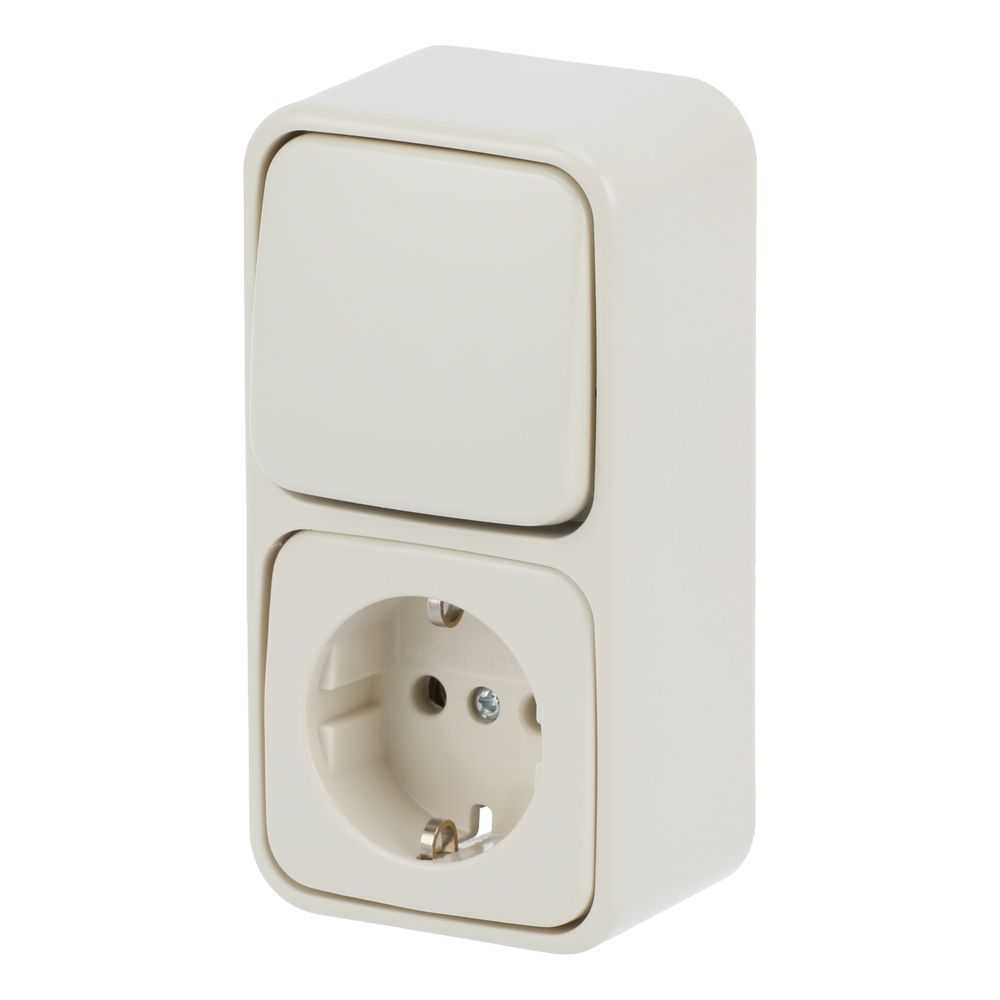 Busch Jäger Duro 2000 AP Kombinat 2601/6/2300EAP Schuko Wechsel senkrecht Steckdose... BJ-2CKA001641A0174 4011395065709 (Abb. 2)
