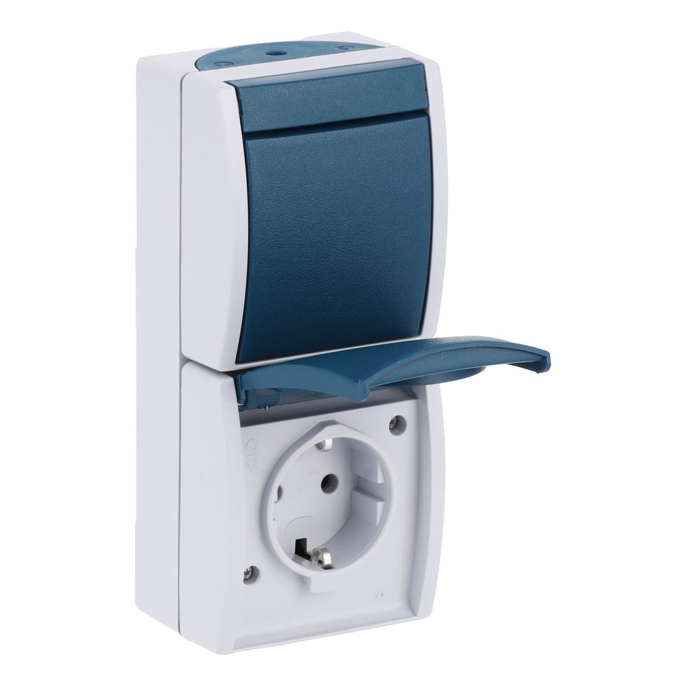 Busch Jäger APWG ocean Kombination 2601/6/20EW-53 Schuko Wechsel senkr grau blaugrü... BJ-2CKA001684A0316 4011395992913 (Abb. 3)