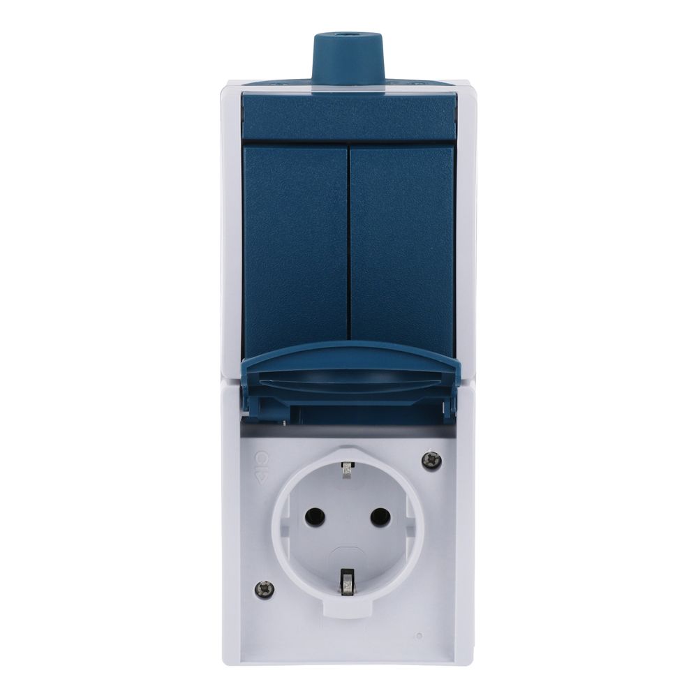 Busch Jäger APWG ocean Kombin. 2601/5/20EW-53-503 Schuko Steckdose mit Wippschalter... BJ-2CKA001684A0324 4011395047156 (Abb. 1)