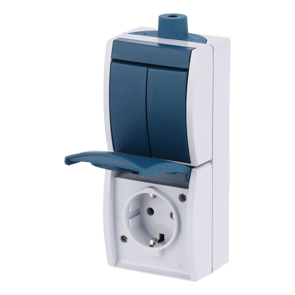 Busch Jäger APWG ocean Kombin. 2601/5/20EW-53-503 Schuko Steckdose mit Wippschalter... BJ-2CKA001684A0324 4011395047156 (Abb. 2)