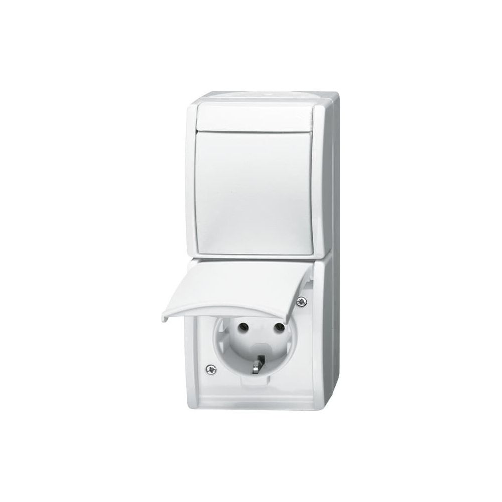 Busch Jäger APWG ocean Kombination 2601/6/20EW-54 Schuko Wechsel senkrecht alpinwei... BJ-2CKA001684A0327 4011395079553 (Abb. 1)