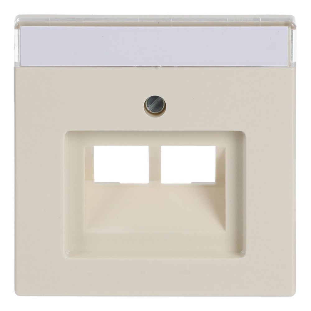 Busch Jäger carat Abdeckung f.UAE 1803-02-82 2fach savanne/ews mit Schrägauslass un... BJ-2CKA001710A3146 4011395995525 (Abb. 1)