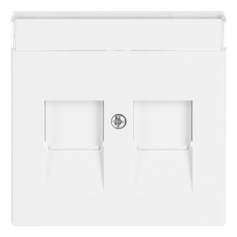 Busch Jäger carat Abdeckung für Modular 1800-84 Jack mit Schriftfeld davos/sws für ... BJ-2CKA001710A3176 4011395996751 (Abb. 1)