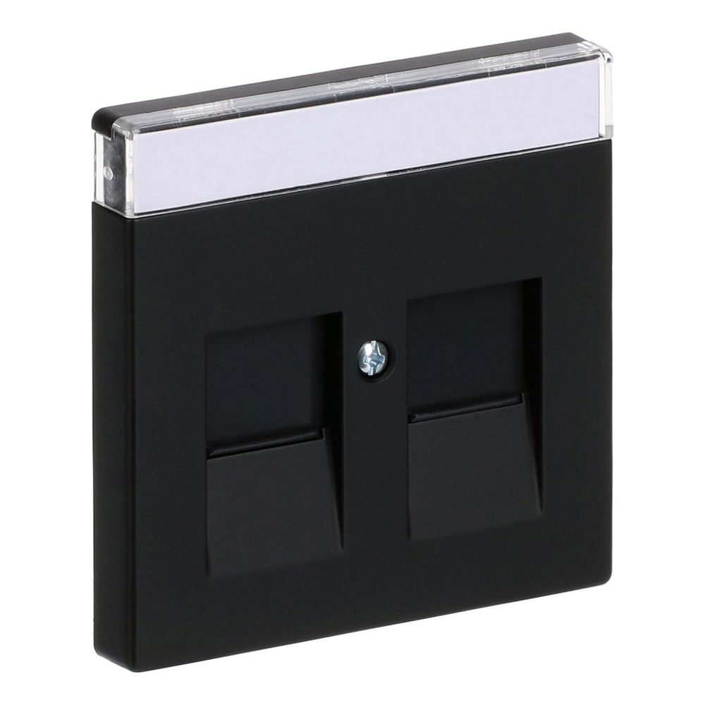 Busch Jäger Zentralscheibe für 2 Modular Jack-Einsätze 1800-885 schwarz matt... BJ-2CKA001710A3910 4011395127346 (Abb. 3)
