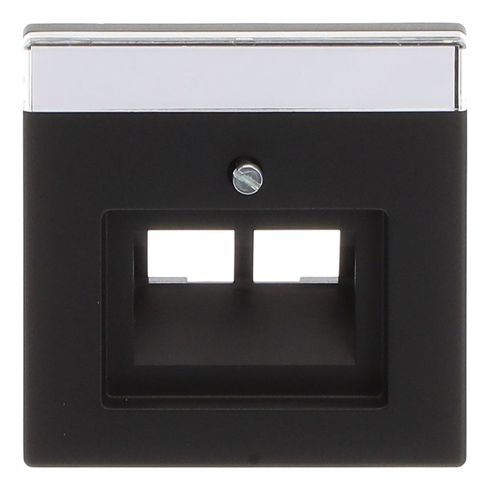 Busch Jäger Zentralscheibe UAE 1803-02-885 2-fach schwarz matt mit Schrägauslass... BJ-2CKA001710A3911 4011395127353 (Abb. 1)