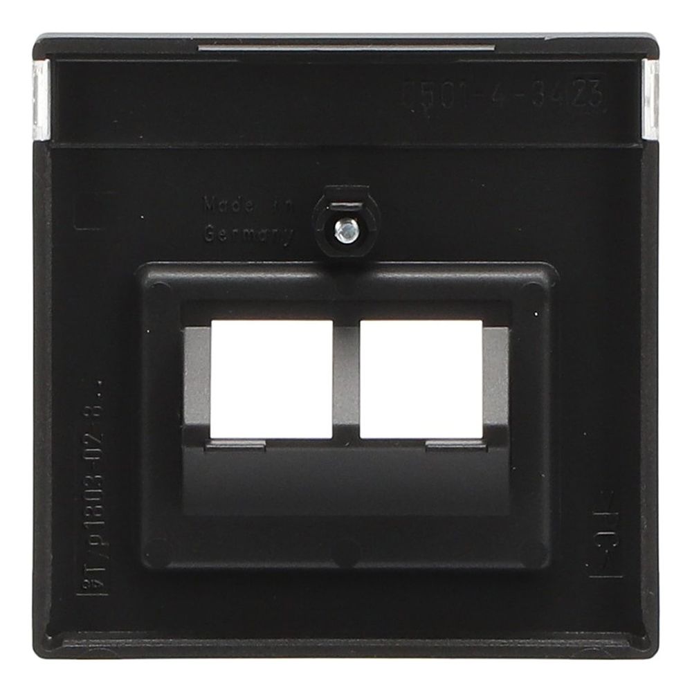 Busch Jäger Zentralscheibe UAE 1803-02-885 2-fach schwarz matt mit Schrägauslass... BJ-2CKA001710A3911 4011395127353 (Abb. 4)