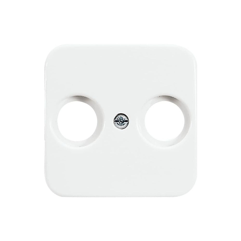 Busch Jäger Reflex SI Koax-Abdeckung 2531-214 2Loch alpinweiss für Antennensteckdos... BJ-2CKA001724A0897 4011395088500 (Abb. 1)