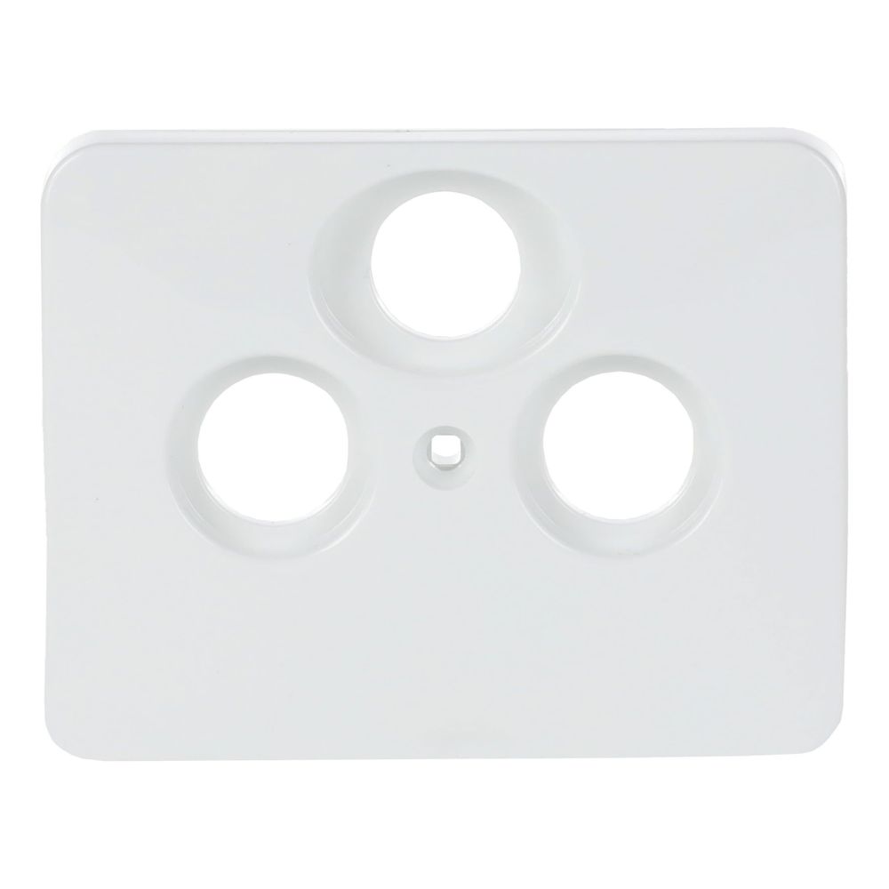 Busch Jäger alpha nea Koax-Abdeckung 1743-03-24G 3Loch alabaster studioweiss hochgl... BJ-2CKA001724A1911 4011395718803 (Abb. 1)