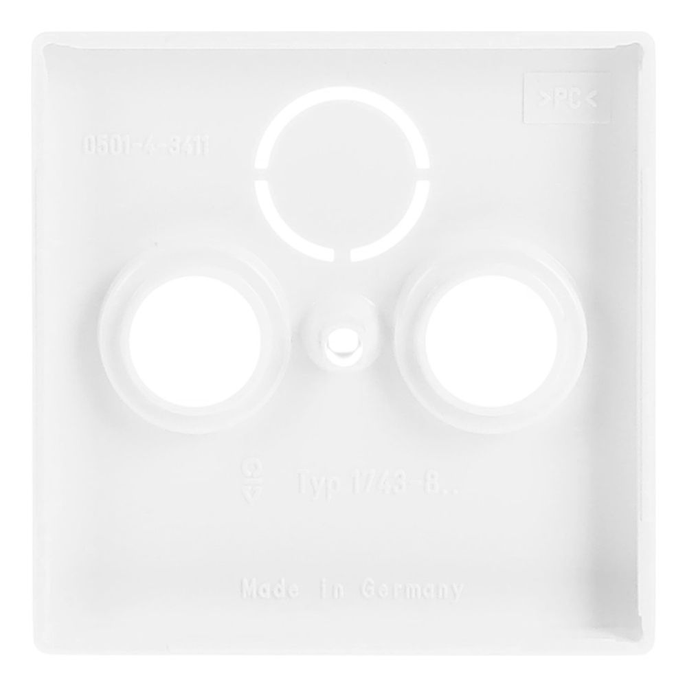Busch Jäger carat Koax-Abdeckung 1743-84 3Loch davos/studioweiss für Antennensteckd... BJ-2CKA001724A2774 4011395996416 (Abb. 4)
