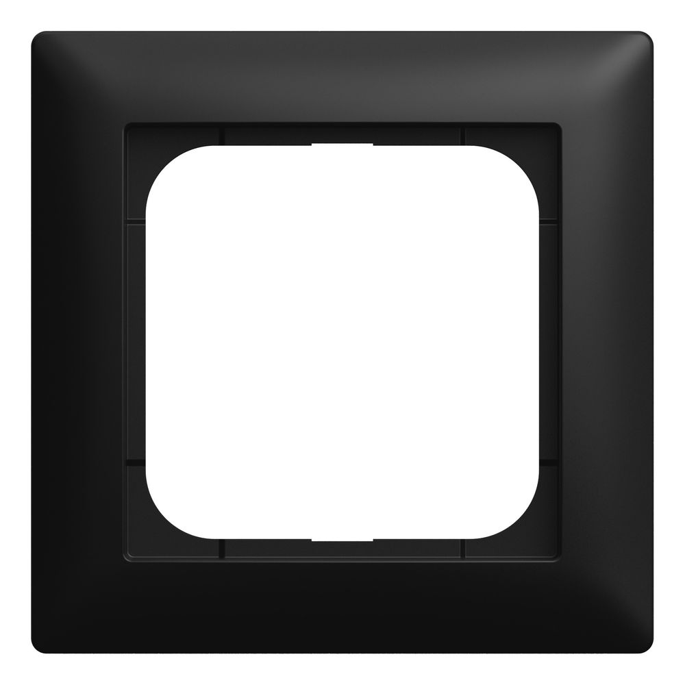 Busch Jäger Abdeckrahmen 1-fach Rahmen 1721-915 Busch-balance SI schwarz matt... BJ-2CKA001725A1568 4011395360071 (Abb. 1)