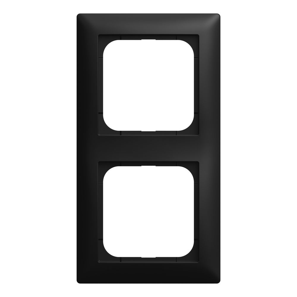 Busch Jäger Abdeckrahmen 2-fach Rahmen 1722-915 Busch-balance SI schwarz matt... BJ-2CKA001725A1569 4011395360101 (Abb. 1)