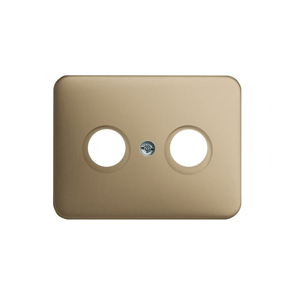 Busch Jäger alpha nea Koax-Abdeckung 1743-21 2Loch bronze... BJ-2CKA001753A1449 4011395140901 (Abb. 1)