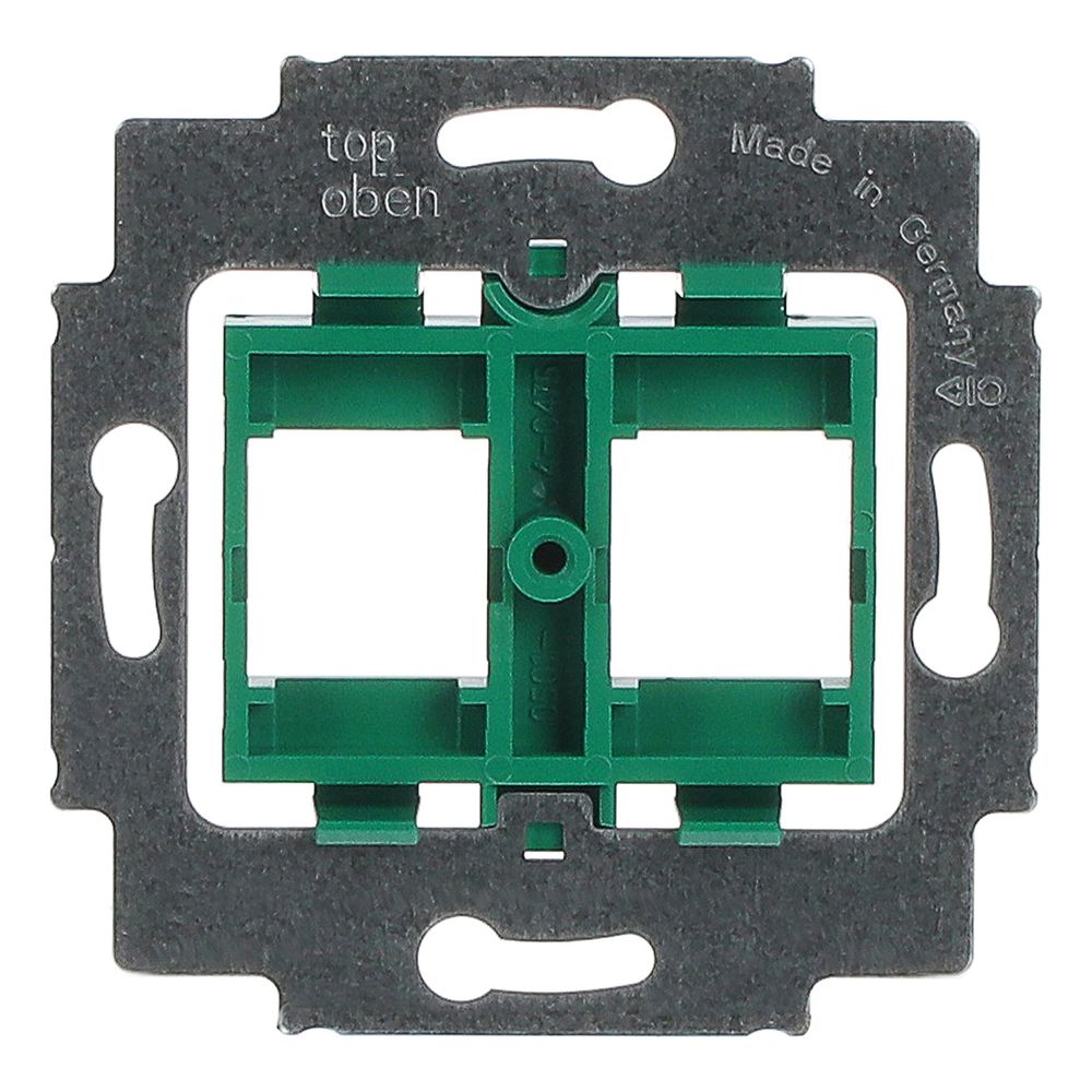 Busch Jäger UP Tragring mit grünem Sockel 1810 für 2 Modular Jack Einsätze... BJ-2CKA001753A8048 4011395743706 (Abb. 1)