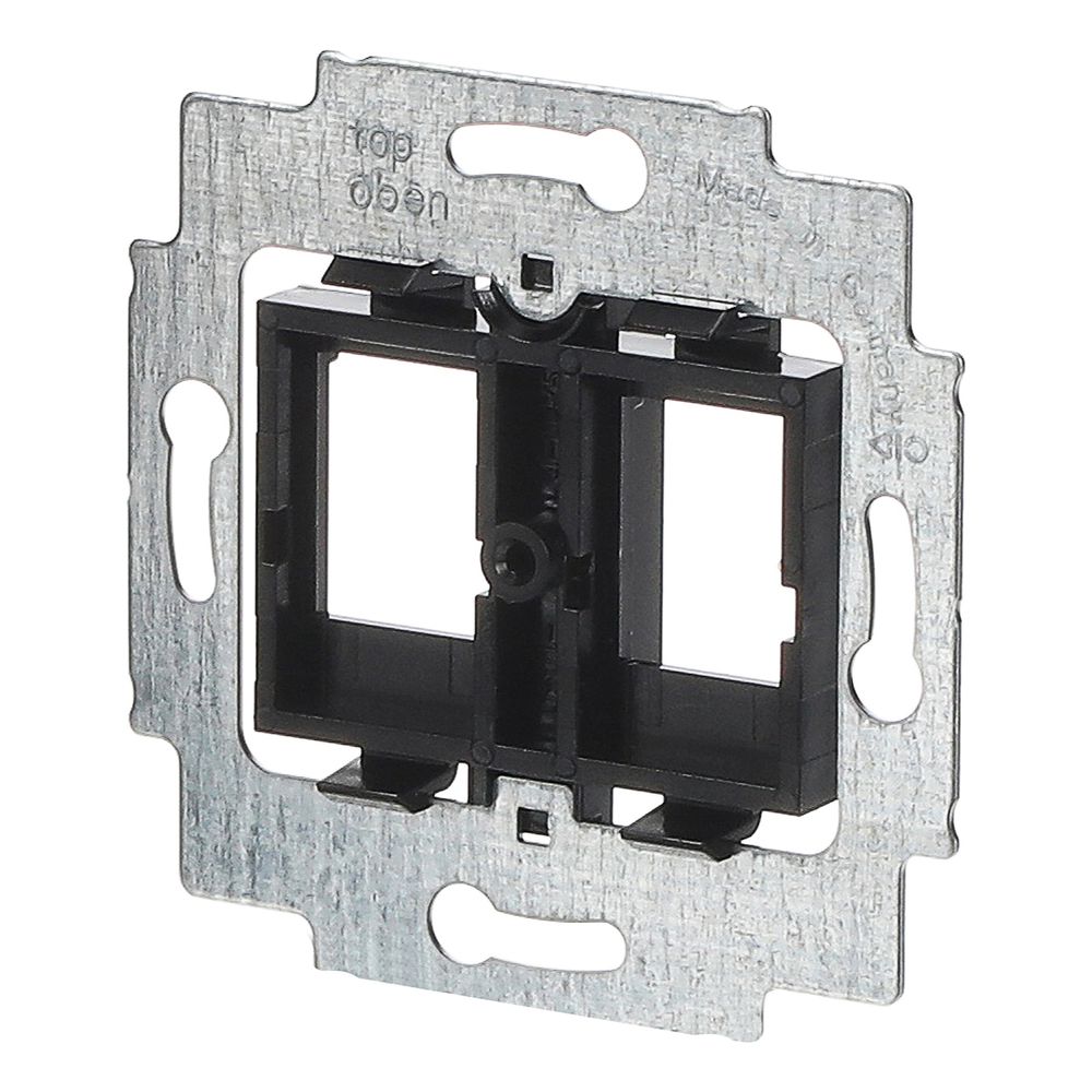 Busch Jäger UP Tragring schwarz Sockel 1814 für 2 Modular Jack Einsätze CAT5... BJ-2CKA001753A8063 4011395743904 (Abb. 2)
