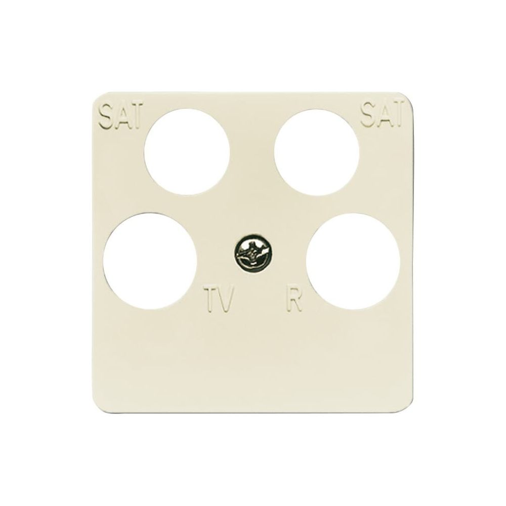 Busch Jäger Duro 2000 SI Koax-Abd. 1743/10-04-212 4Loch weiss 50x50mm... BJ-2CKA001753A8634 4011395805008 (Abb. 1)