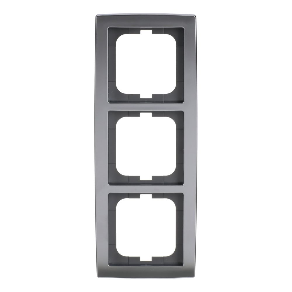 Busch Jäger Abdeckrahmen 3-fach chrom matt 1723-80 für senkrechte und waagerechte M... BJ-2CKA001754A4106 4011395994863 (Abb. 1)