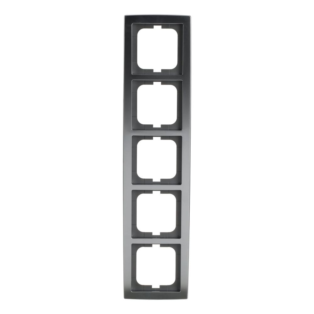 Busch Jäger Abdeckrahmen 5-fach chrom matt 1725-80 für senkrechte und waagerechte M... BJ-2CKA001754A4108 4011395994924 (Abb. 1)