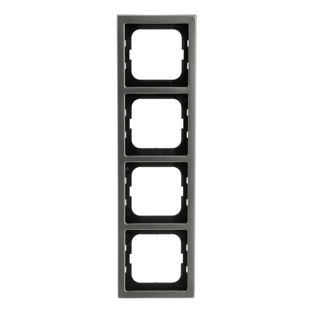 Busch Jäger pur edelstahl Rahmen 1724-866K 4fach Edelstahl... BJ-2CKA001754A4320 4011395088395 (Abb. 1)
